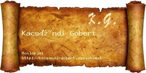 Kacsándi Gobert névjegykártya